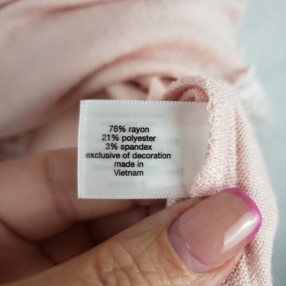 Lane Bryant 18/20 Crochet Lace Trim Blouse Pastel‎ Pink Feminine Fairy Coquette - Picture 8 of 10